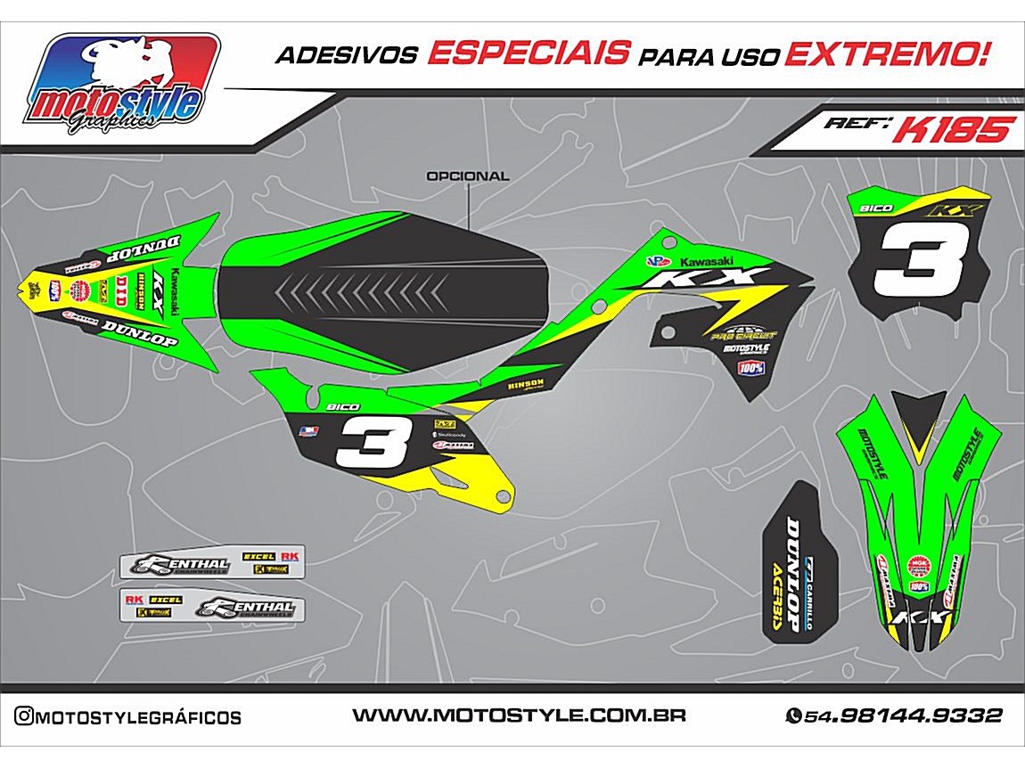K185 GRÁFICO ADESIVO KAWASAKI