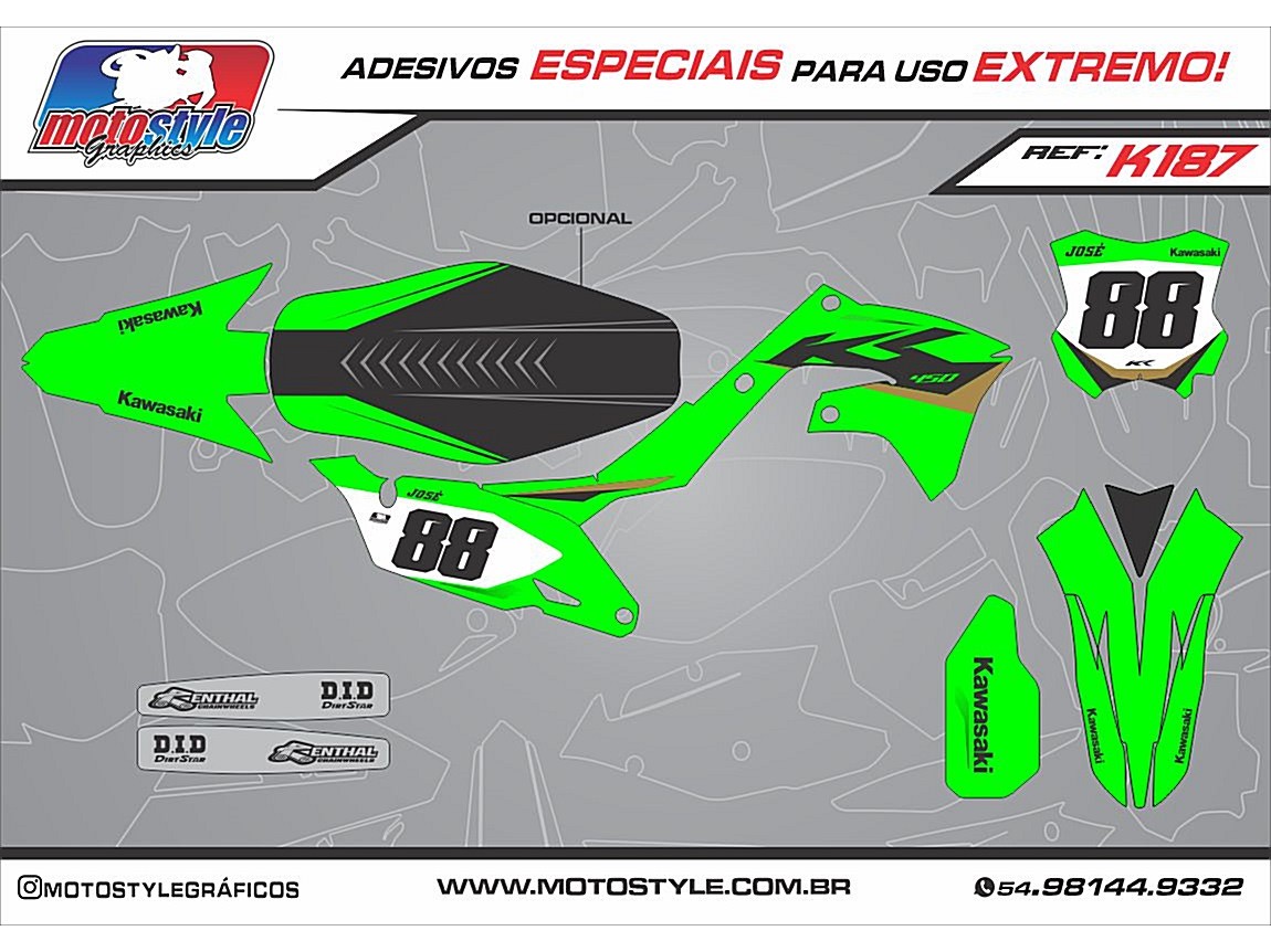 K187 GRÁFICO ADESIVO KAWASAKI