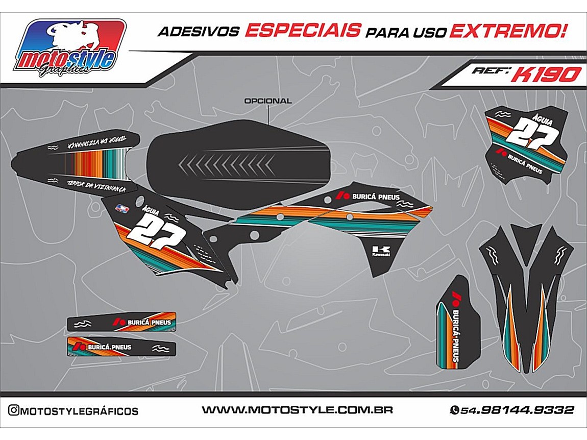 K190 GRÁFICO ADESIVO KAWASAKI