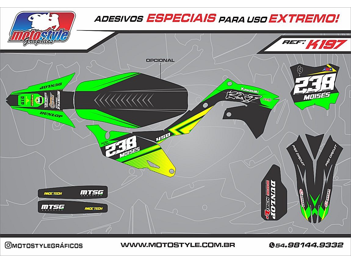 K197 GRÁFICO ADESIVO KAWASAKI