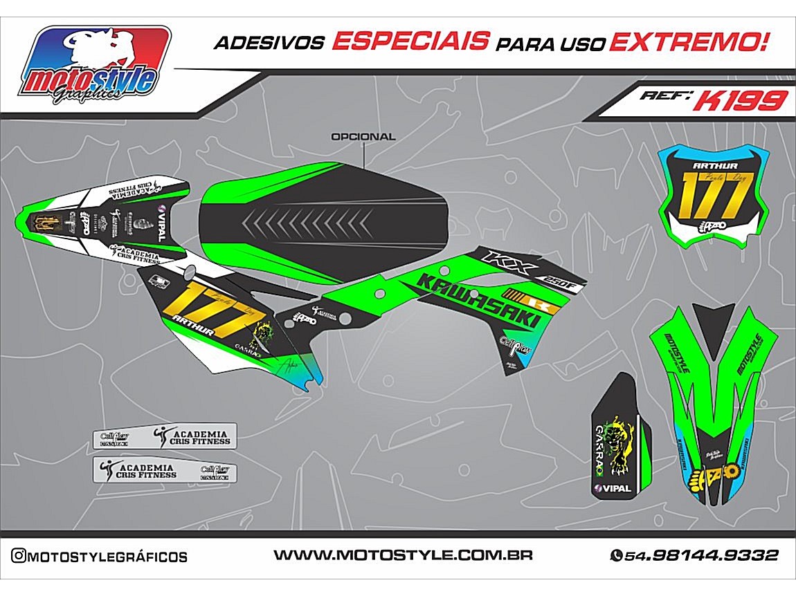K199 GRÁFICO ADESIVO KAWASAKI