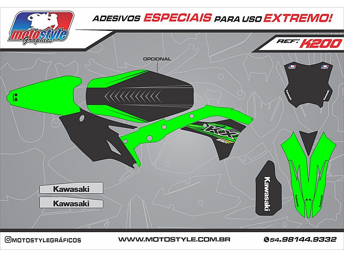 K200 GRÁFICO ADESIVO KAWASAKI