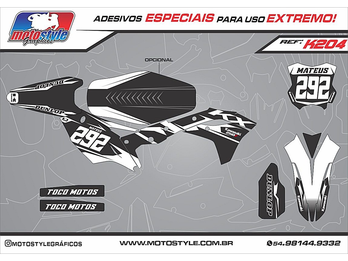 K204 GRÁFICO ADESIVO KAWASAKI
