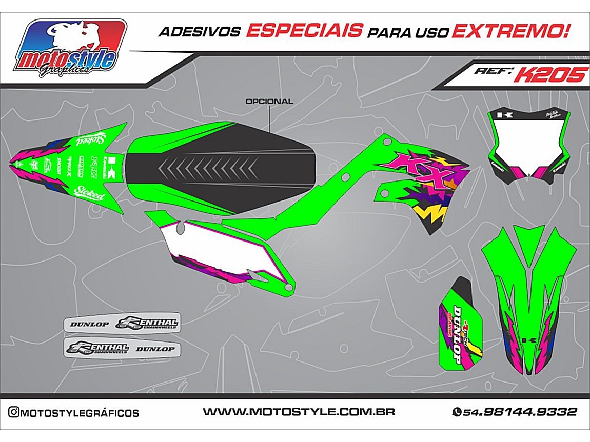 K205 GRÁFICO ADESIVO KAWASAKI