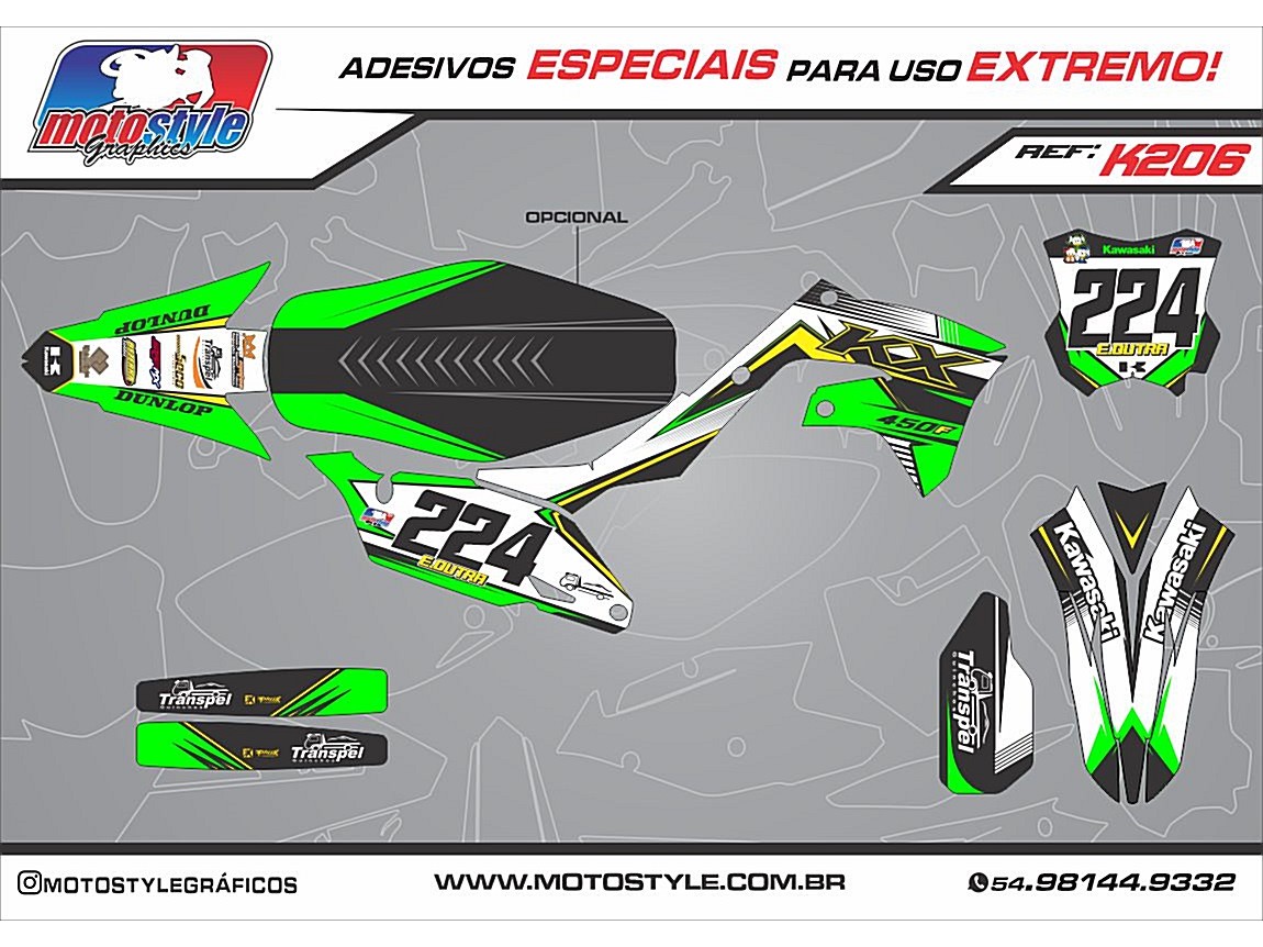 K206 GRÁFICO ADESIVO KAWASAKI