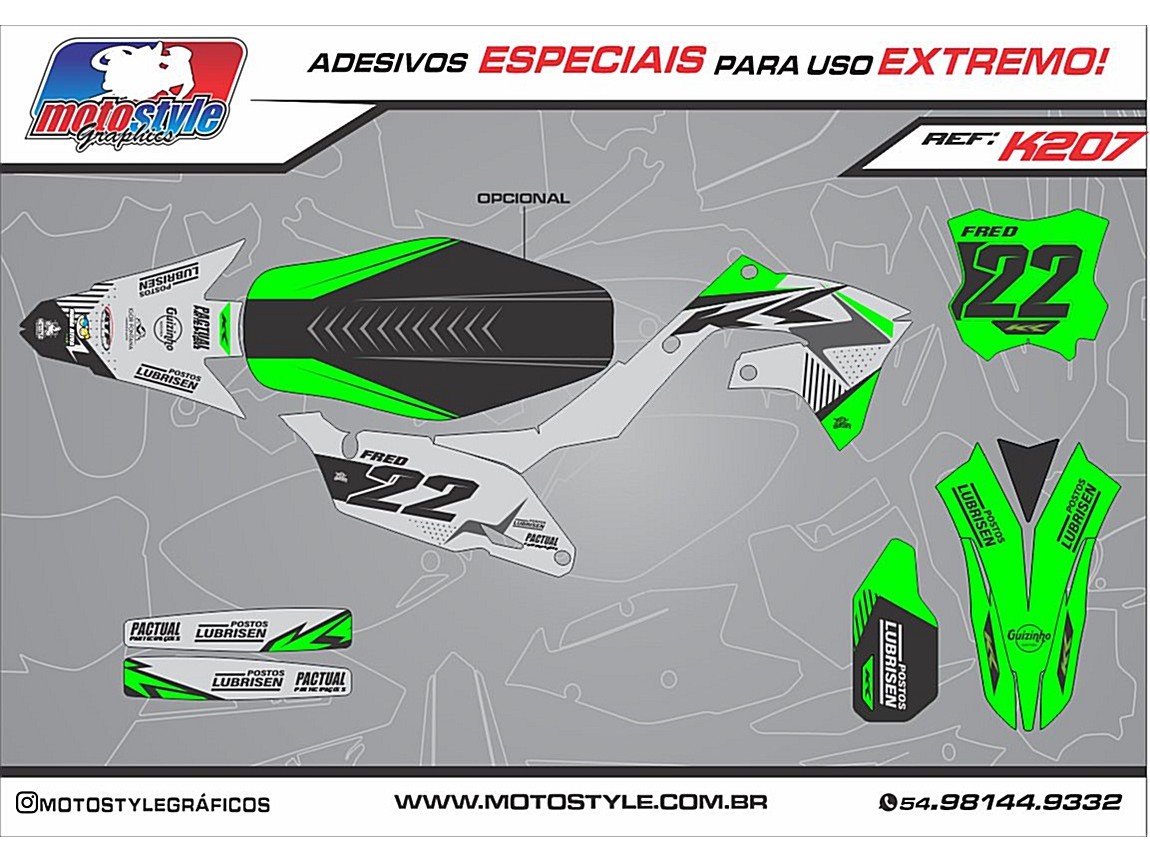 K207 GRÁFICO ADESIVO KAWASAKI