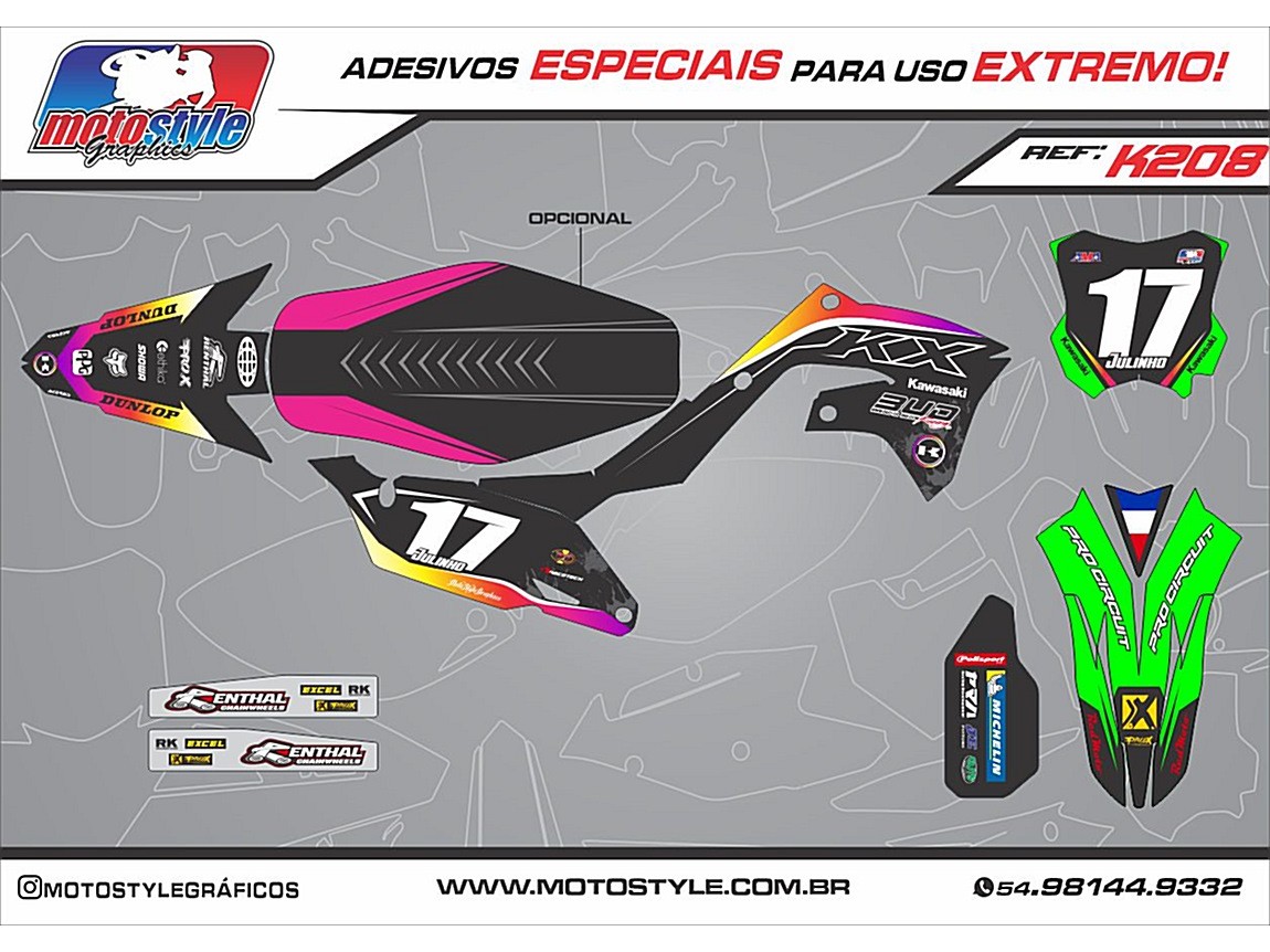 K208 GRÁFICO ADESIVO KAWASAKI