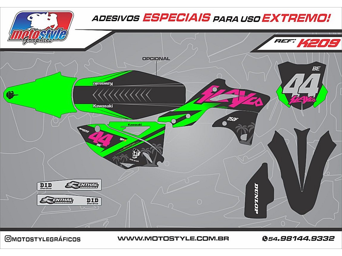 K209 GRÁFICO ADESIVO KAWASAKI