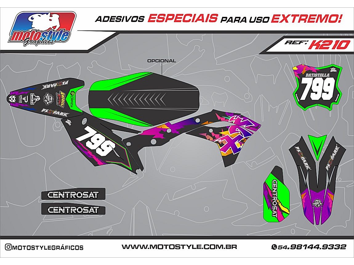 K210 GRÁFICO ADESIVO KAWASAKI