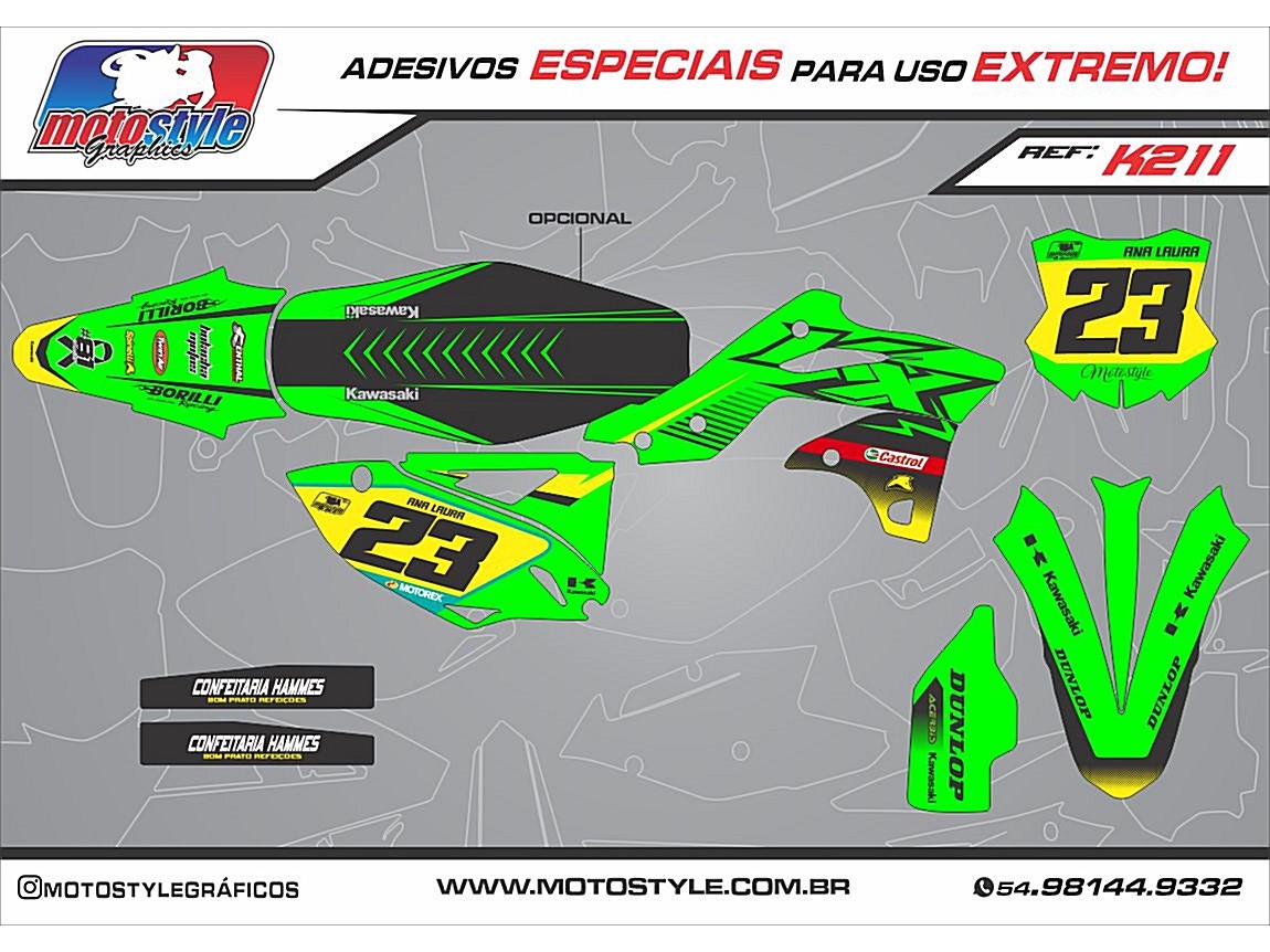 K211 GRÁFICO ADESIVO KAWASAKI
