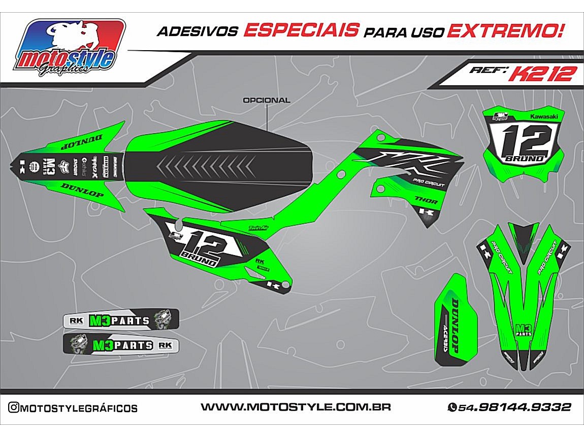 K212 GRÁFICO ADESIVO KAWASAKI