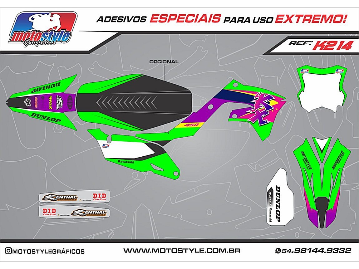 K214 GRÁFICO ADESIVO KAWASAKI