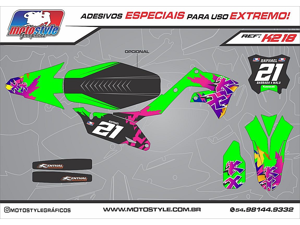 K218 GRÁFICO ADESIVO KAWASAKI