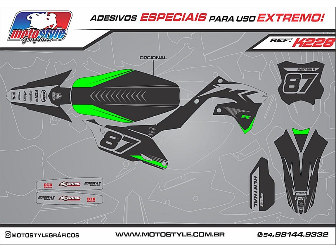 K228 GRÁFICO ADESIVO KAWASAKI