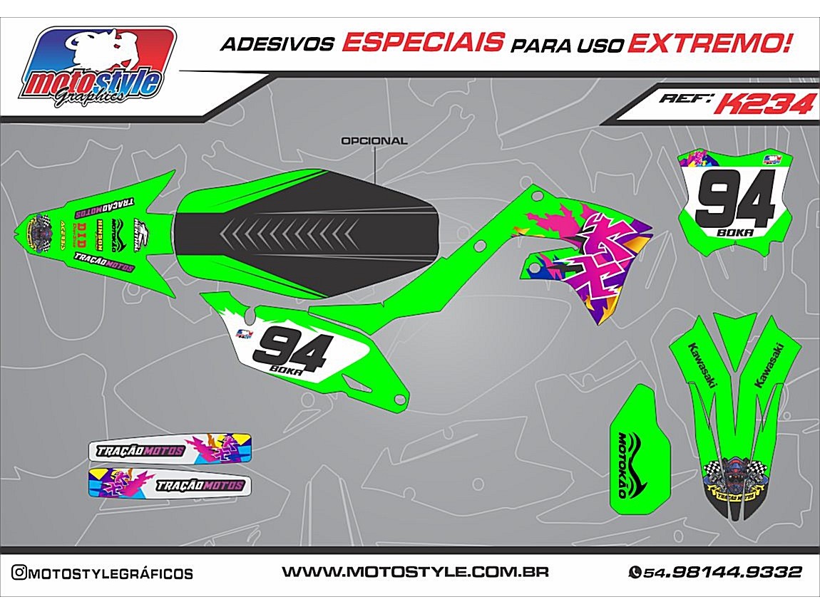 K234 GRÁFICO ADESIVO KAWASAKI