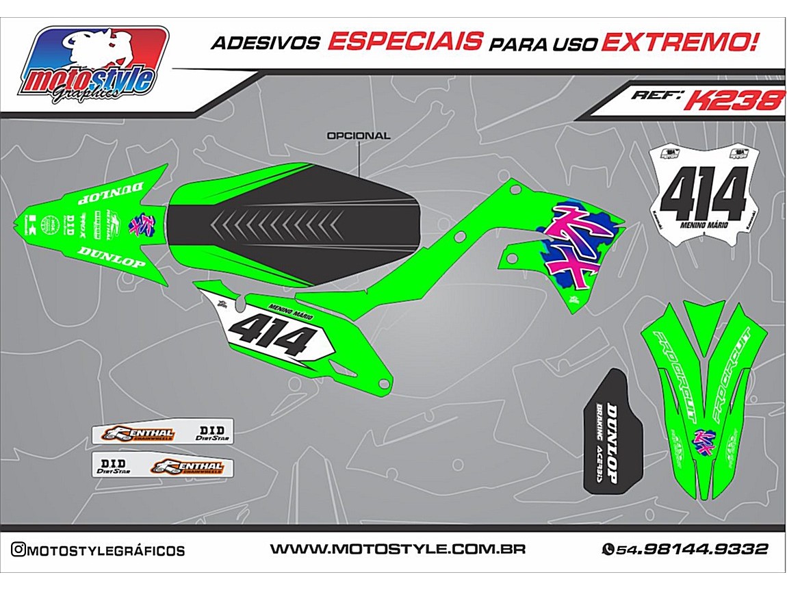 K238 GRÁFICO ADESIVO KAWASAKI