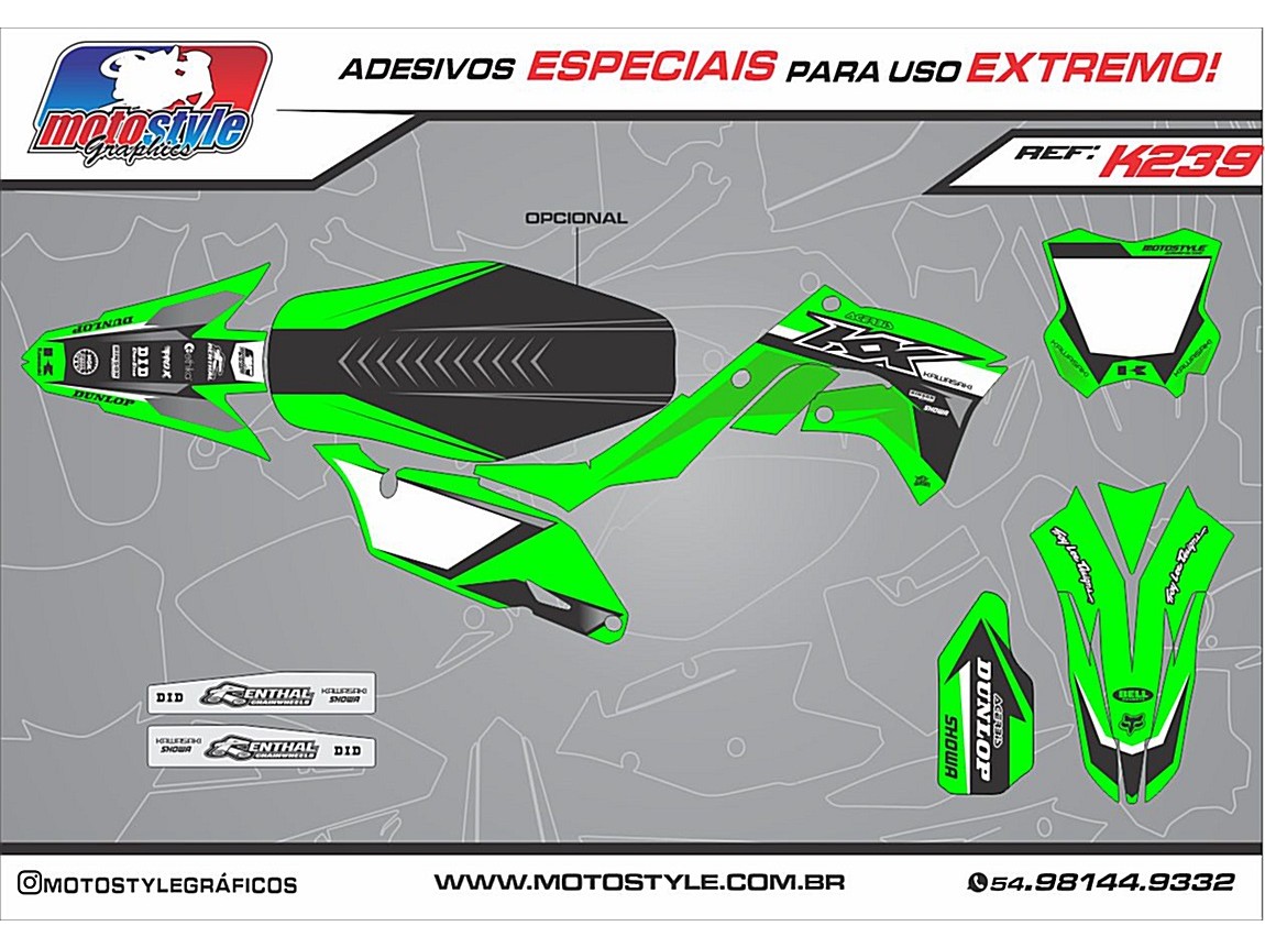 K239 GRÁFICO ADESIVO KAWASAKI
