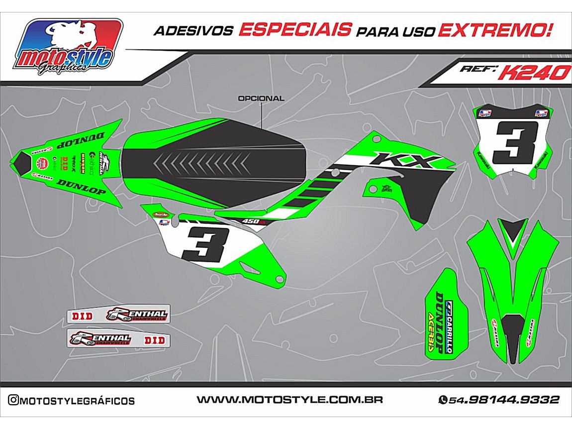 K240 GRÁFICO ADESIVO KAWASAKI