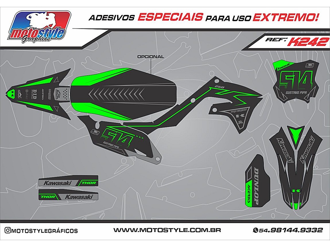 K242 GRÁFICO ADESIVO KAWASAKI