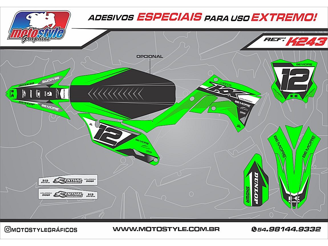 K243 GRÁFICO ADESIVO KAWASAKI