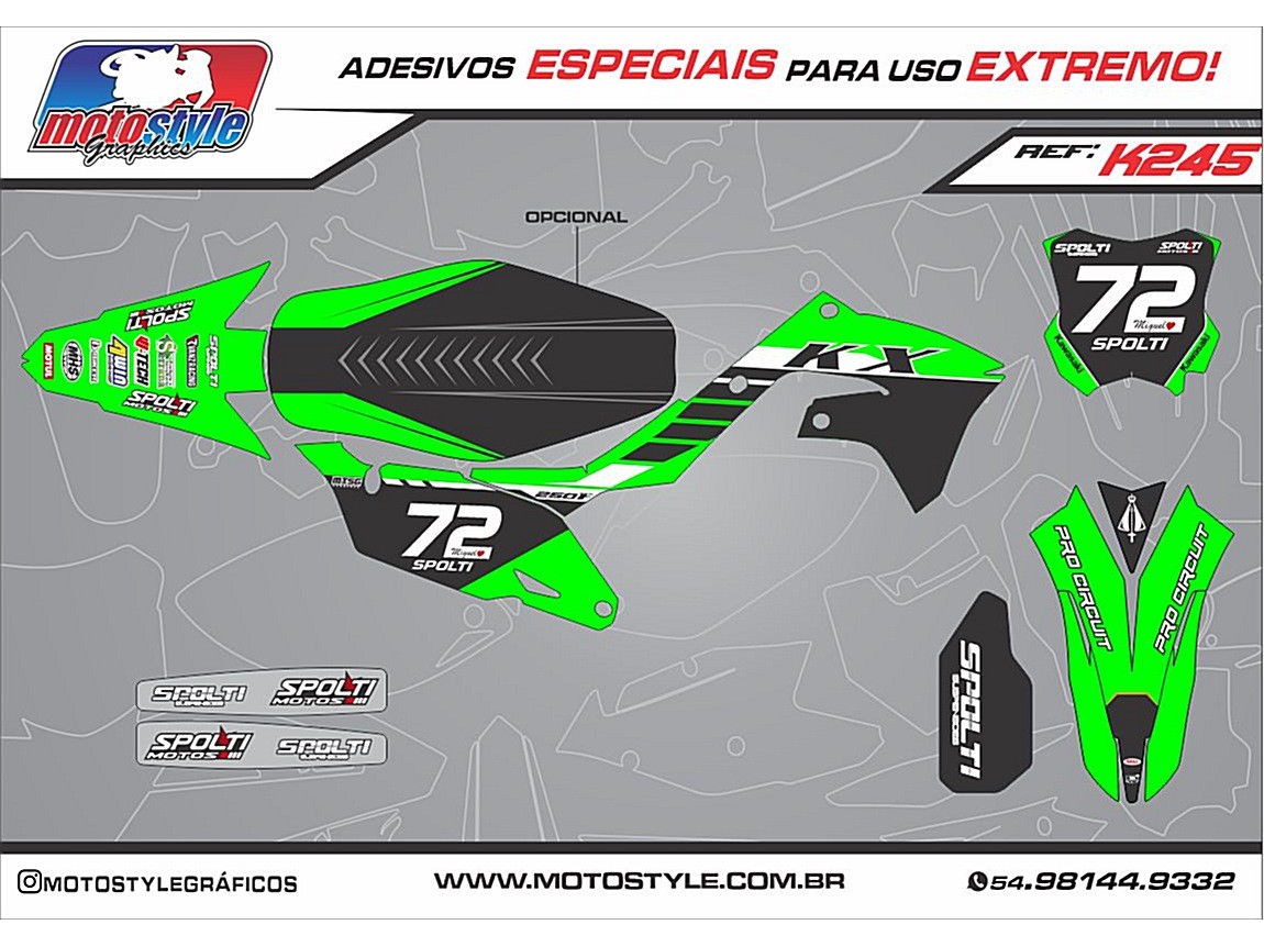 K245 GRÁFICO ADESIVO KAWASAKI