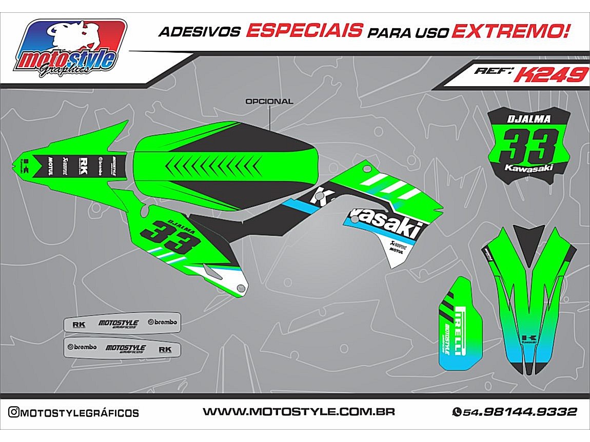 K249 GRÁFICO ADESIVO KAWASAKI