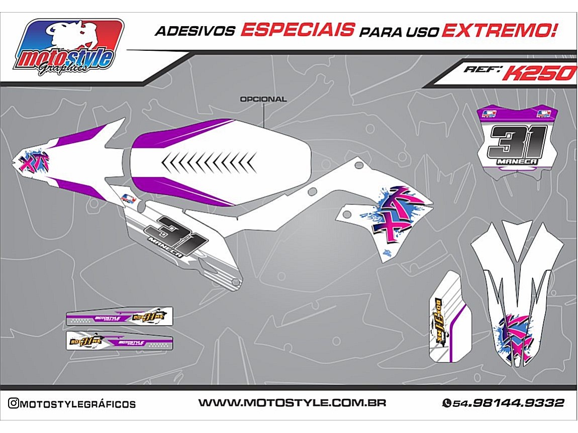 K250 GRÁFICO ADESIVO KAWASAKI