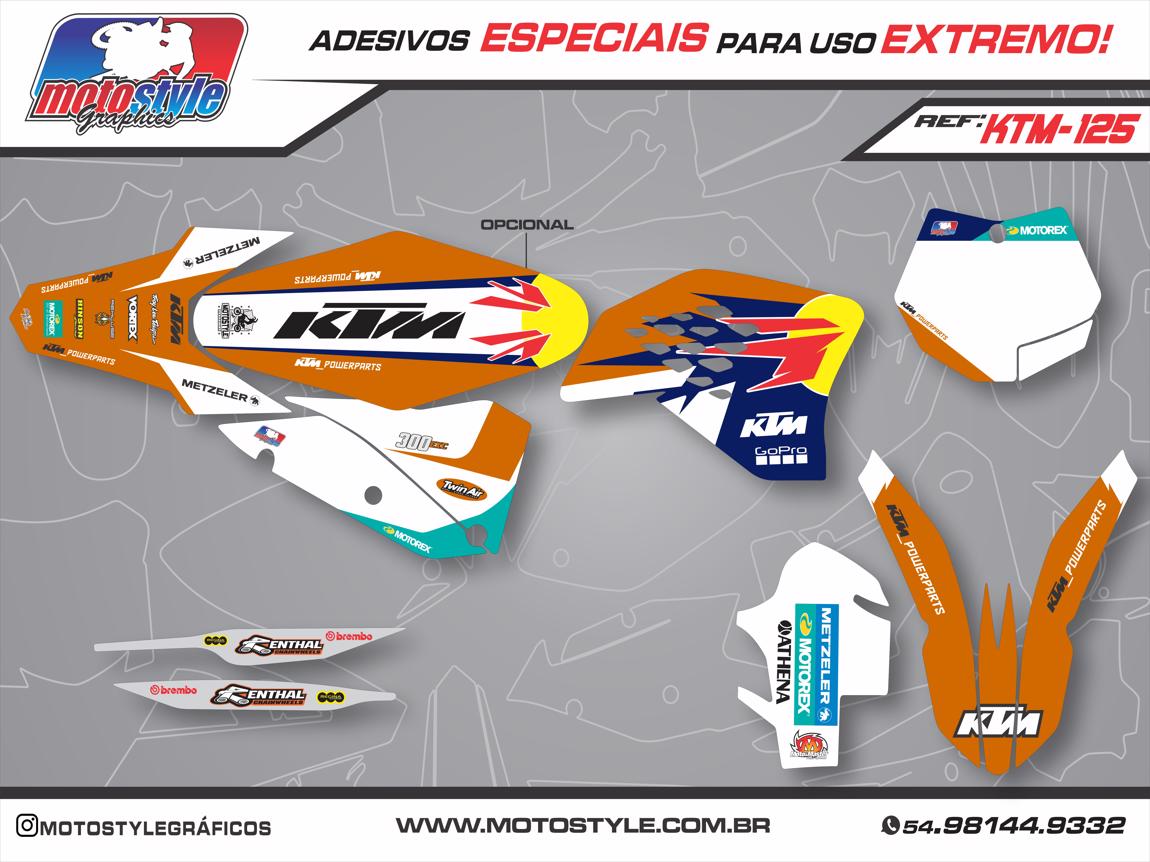 KTM 125 GRÁFICO ADESIVO KTM