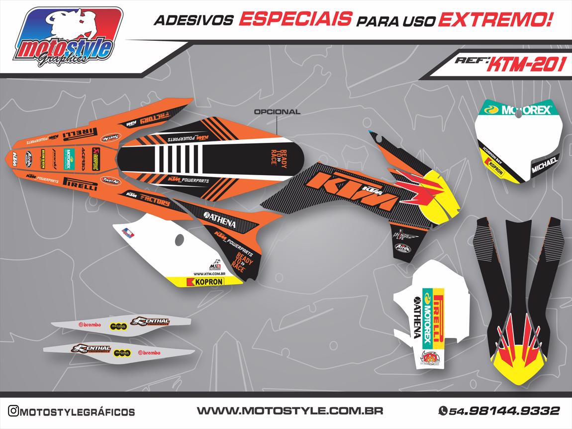 KTM 201 GRÁFICO ADESIVO KTM