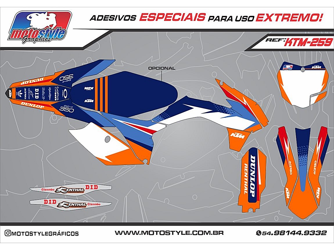 KTM 259 GRÁFICO ADESIVO KTM