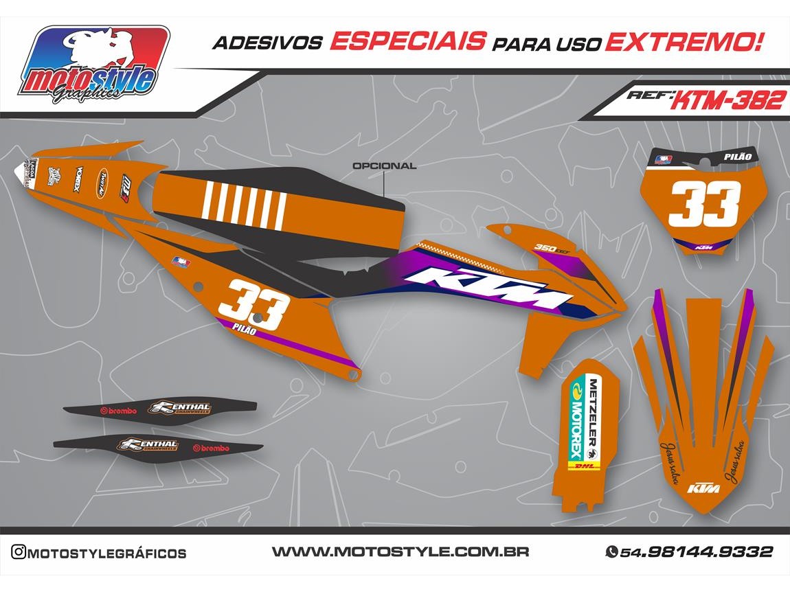 KTM 382 GRÁFICO ADESIVO KTM