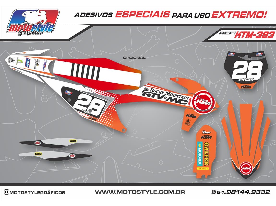 KTM 383 GRÁFICO ADESIVO KTM