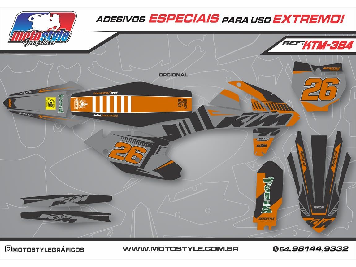 KTM 384 GRÁFICO ADESIVO KTM