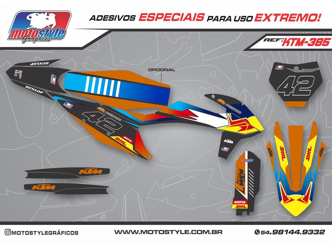 KTM 385 GRÁFICO ADESIVO KTM