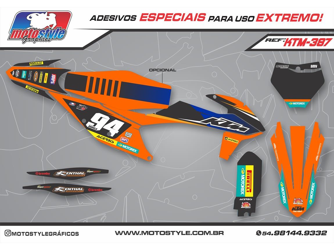 KTM 387 GRÁFICO ADESIVO KTM