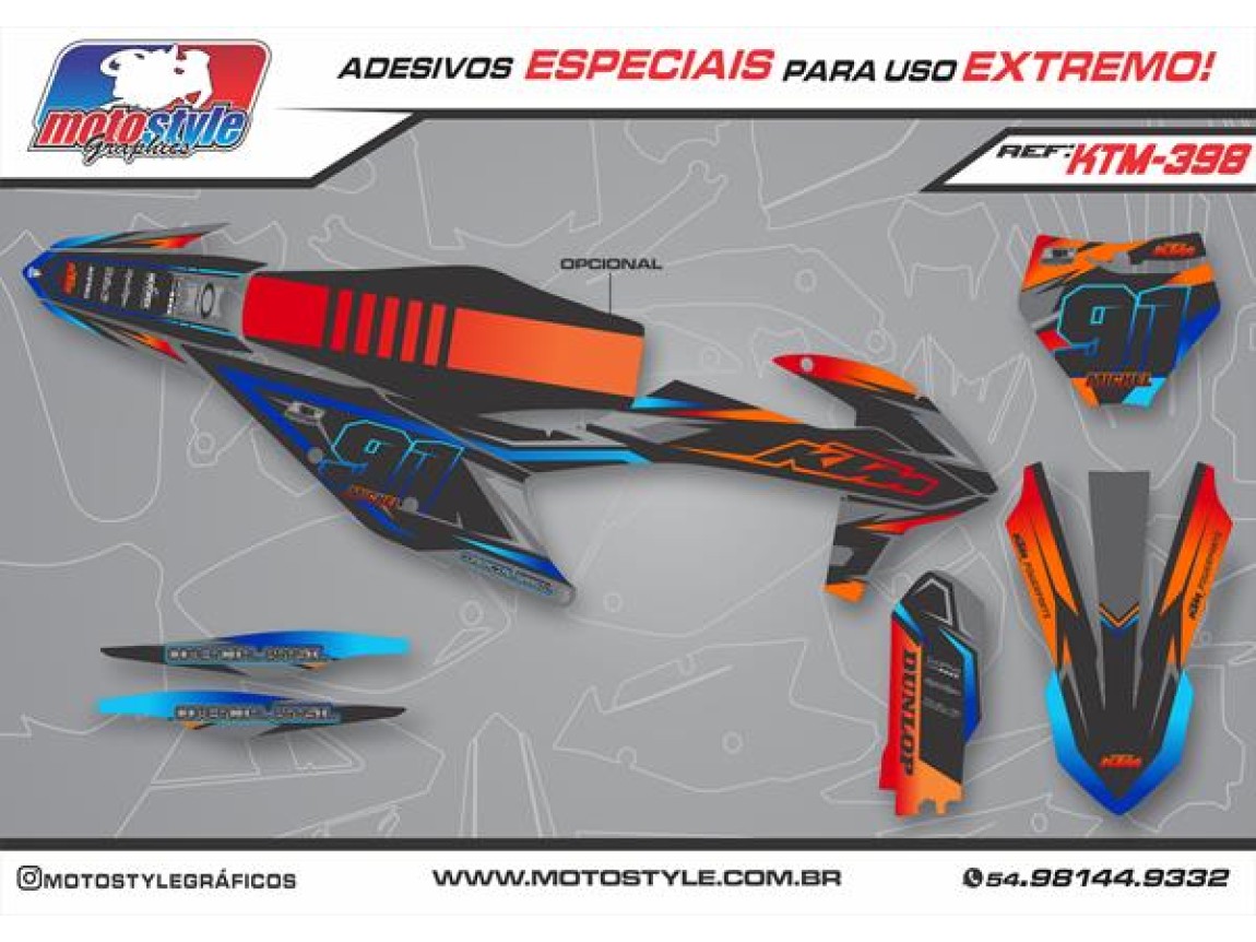 KTM 398 GRÁFICO ADESIVO KTM