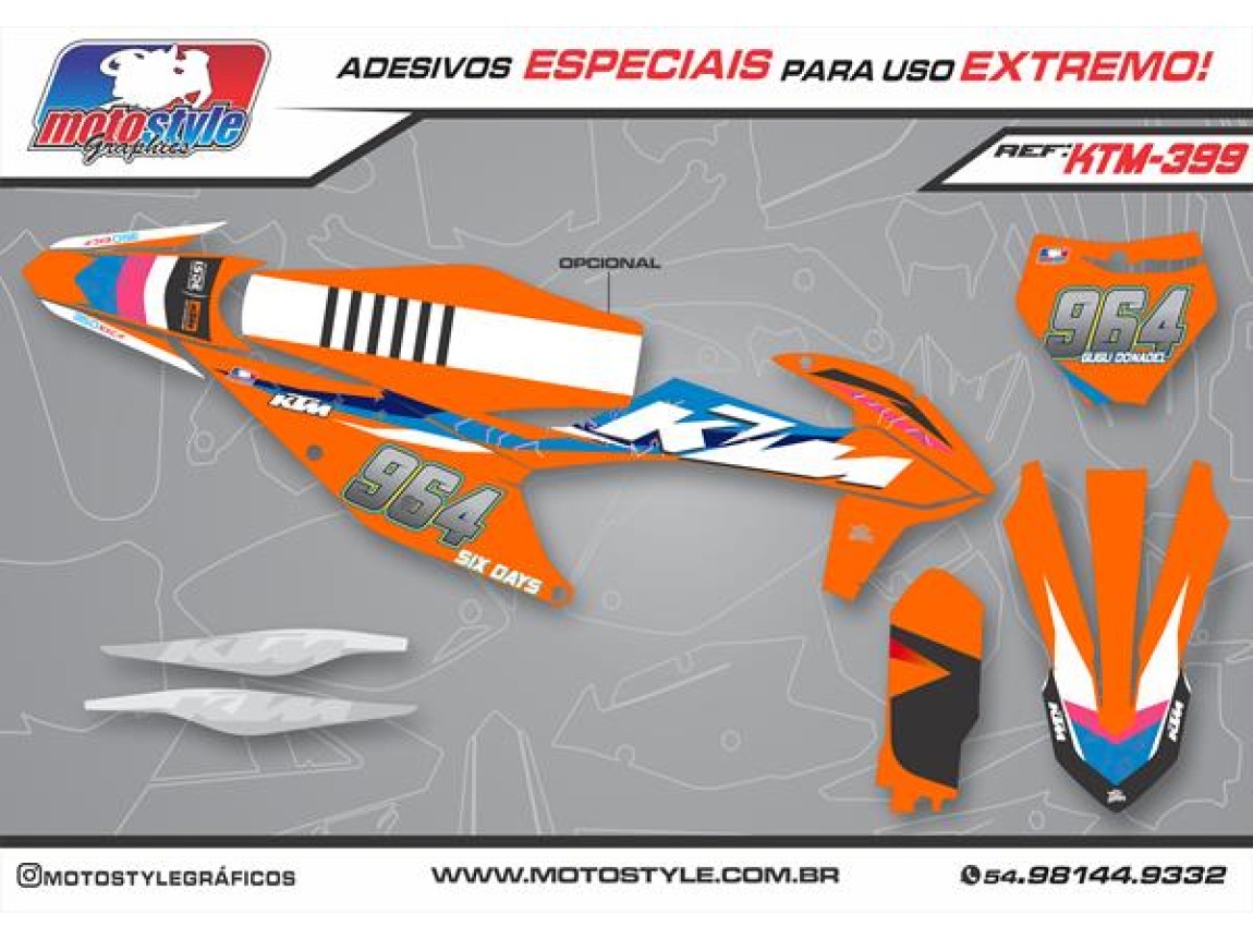KTM 399 GRÁFICO ADESIVO KTM