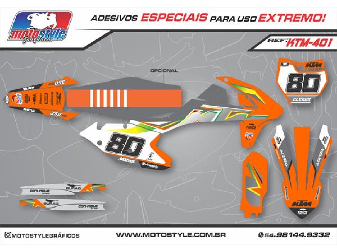 KTM 401 GRÁFICO ADESIVO KTM
