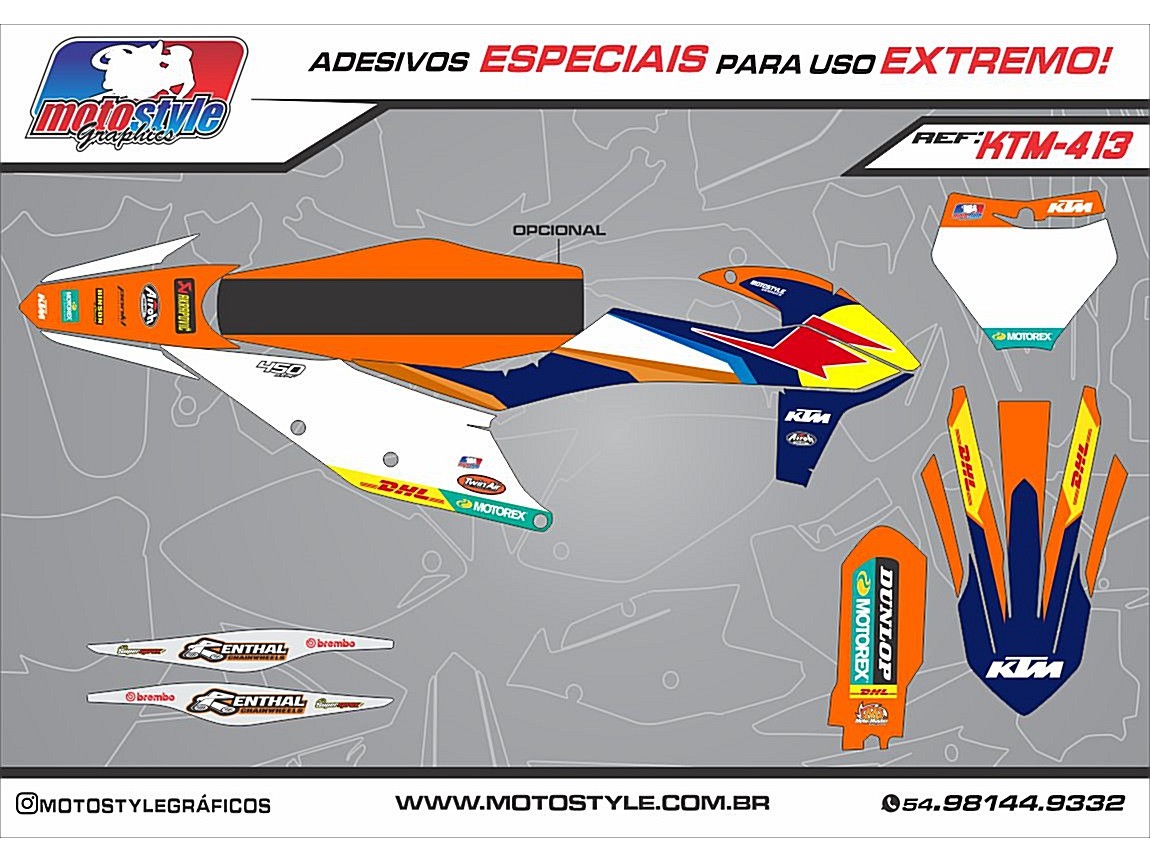 KTM 413 GRÁFICO ADESIVO KTM