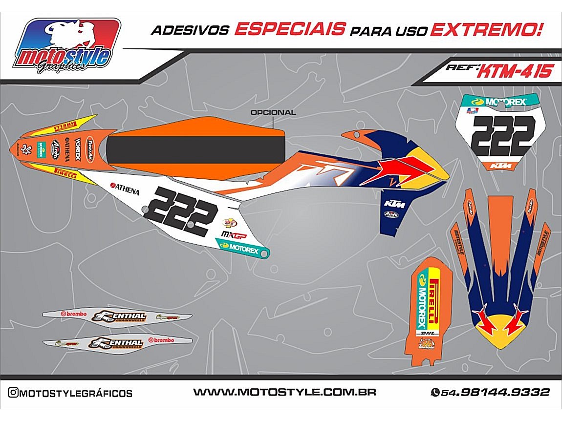 KTM 415 GRÁFICO ADESIVO KTM