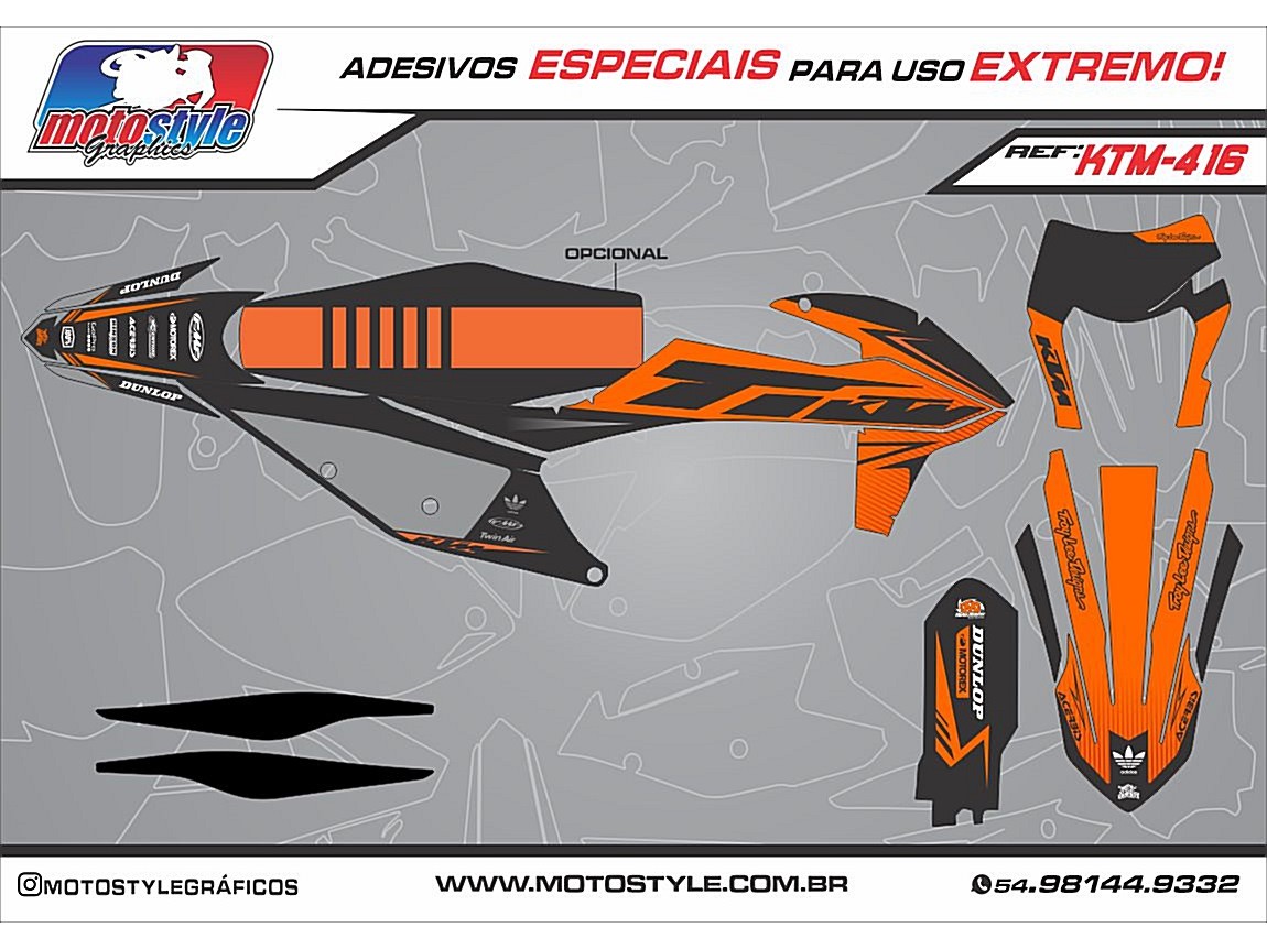 KTM 416 GRÁFICO ADESIVO KTM