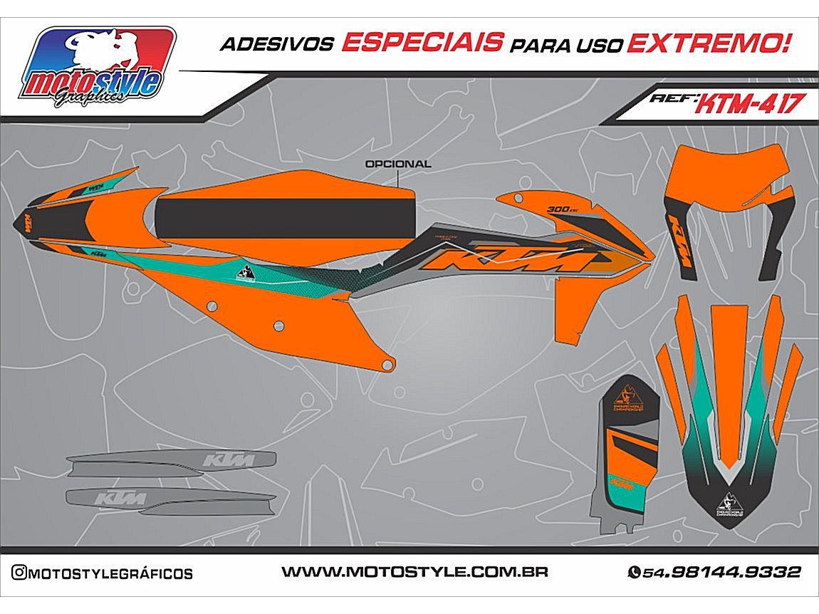 KTM 417 GRÁFICO ADESIVO KTM