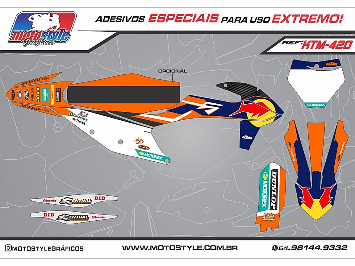 KTM 420 GRÁFICO ADESIVO KTM