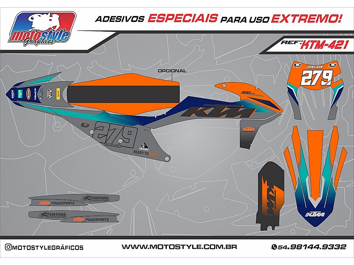 KTM 421 GRÁFICO ADESIVO KTM