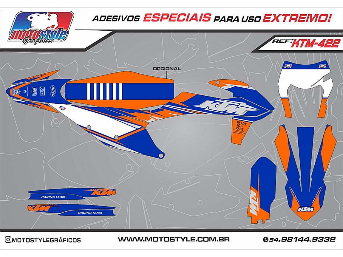 KTM 422 GRÁFICO ADESIVO KTM