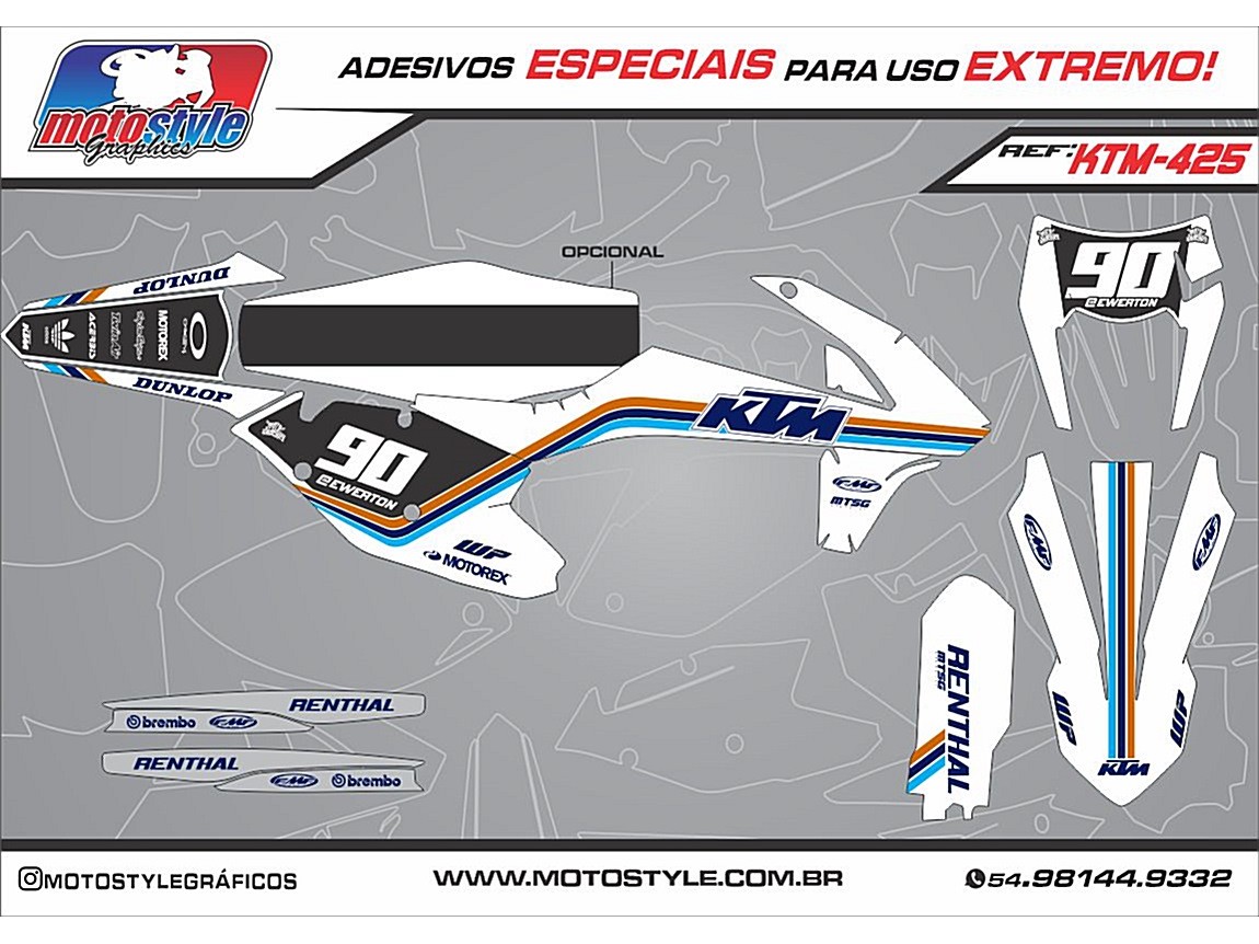 KTM 425 GRÁFICO ADESIVO KTM