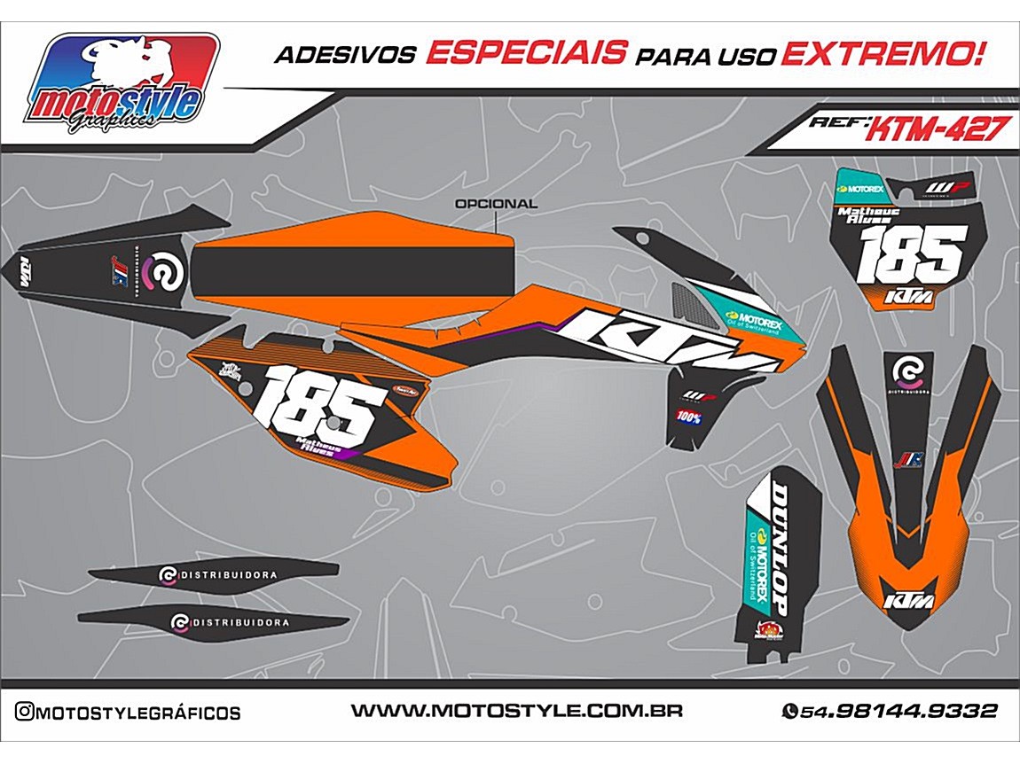 KTM 427 GRÁFICO ADESIVO KTM