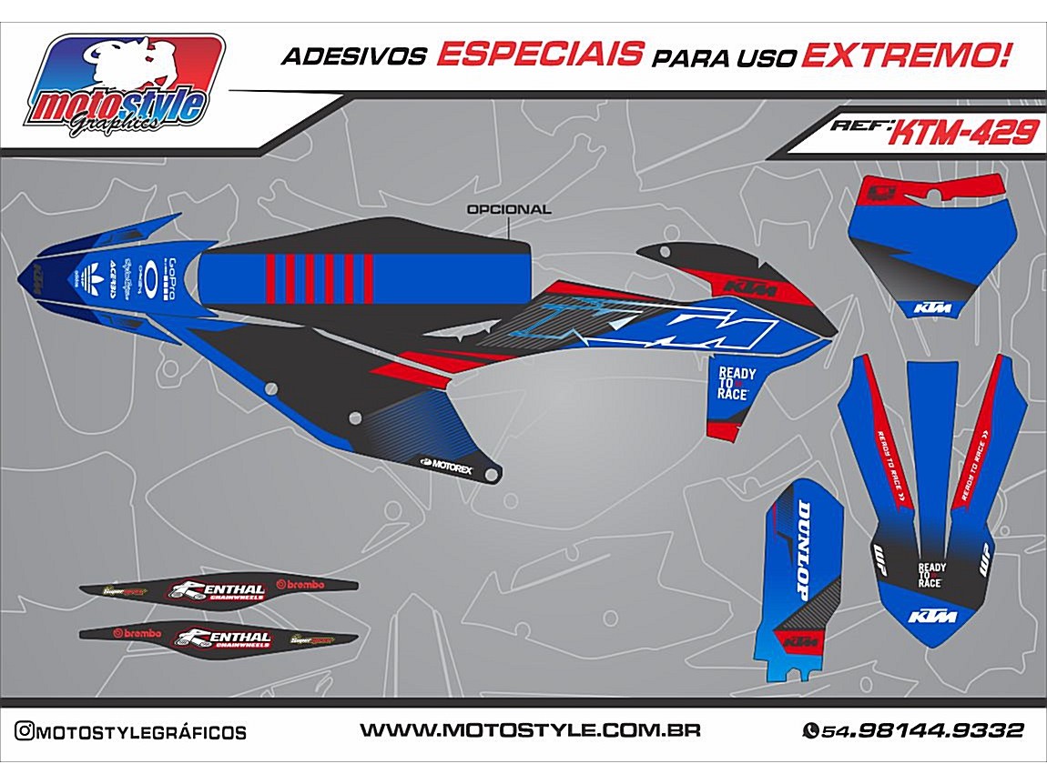 KTM 429 GRÁFICO ADESIVO KTM