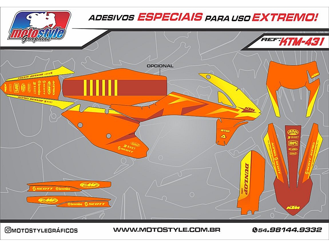 KTM 431 GRÁFICO ADESIVO KTM