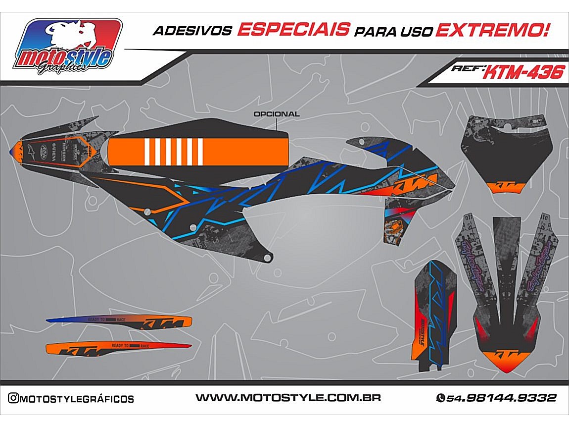 KTM 436 GRÁFICO ADESIVO KTM